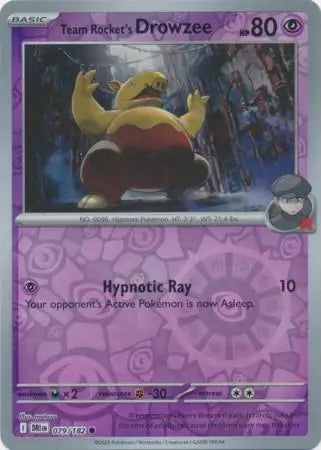 Destined Rivals Team Rocket's Drowzee #79/182 reverse holo