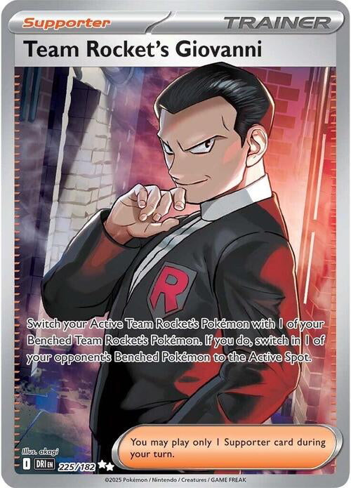 Destined Rivals Team Rocket's Giovanni #225/182