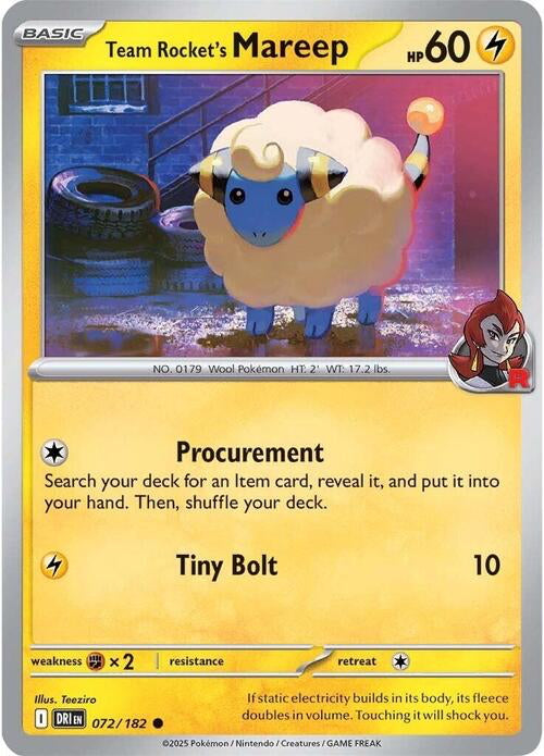 Destined Rivals Team Rocket's Mareep #72/182