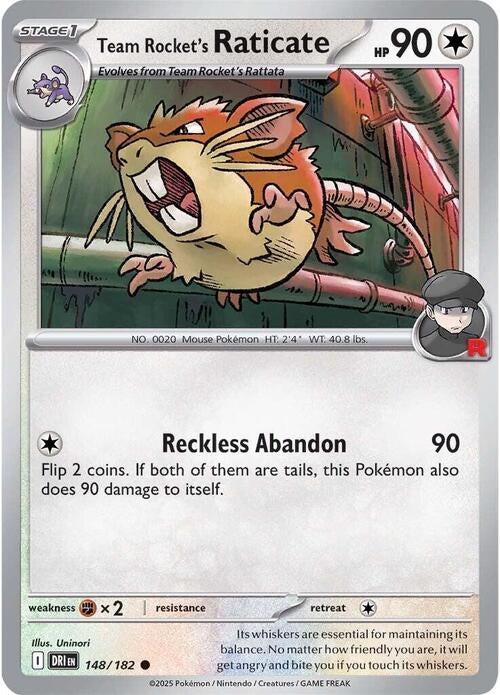 Destined Rivals Team Rocket's Raticate #148/182