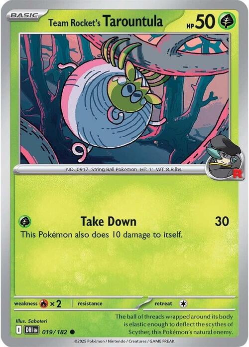 Destined Rivals Team Rocket's Tarountula #19/182