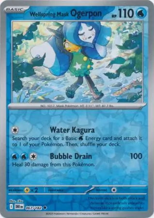 Destined Rivals Wellspring Mask Ogerpon #67/182 reverse holo