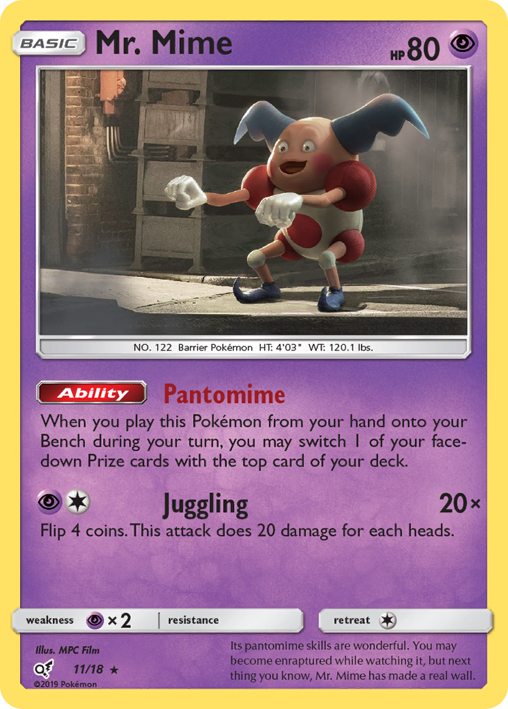 Detective Pikachu Mr. Mime #11/18