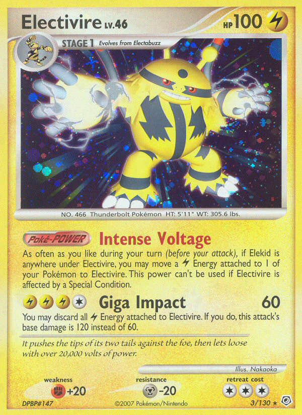 Diamond & Pearl Holo Electivire #3/130