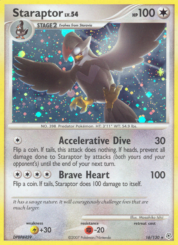 Diamond & Pearl Holo Staraptor #16/130