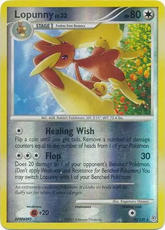 Diamond & Pearl Lopunny #30/130 reverse holo