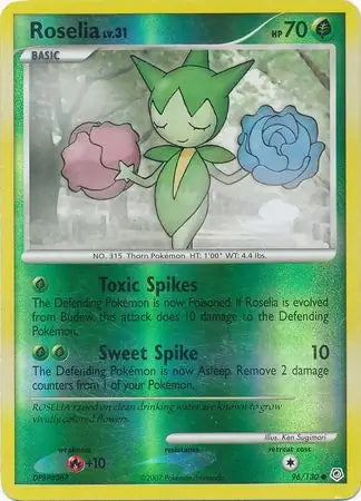 Diamond & Pearl Roselia #96/130 reverse holo