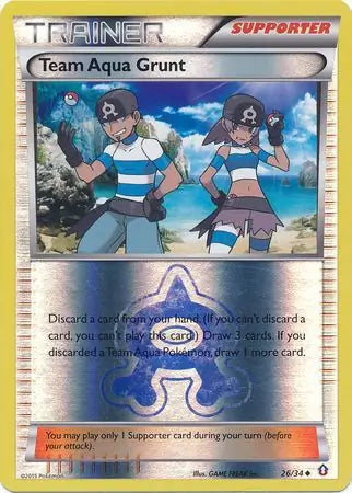 Double Crisis Team Aqua Grunt #26/34 reverse holo