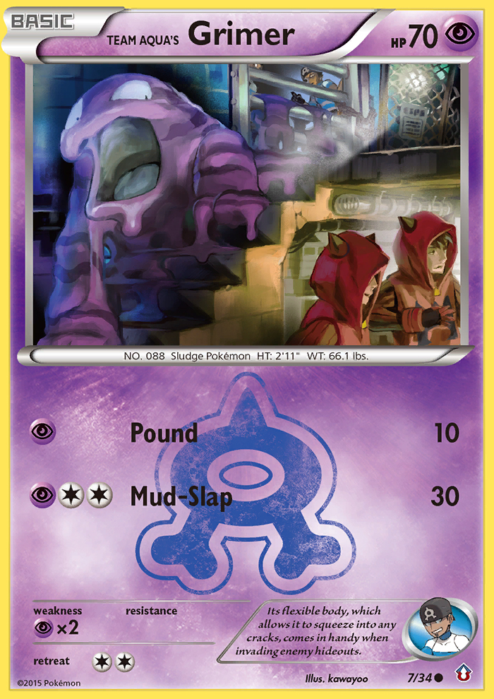 Double Crisis Team Aqua's Grimer #7/34