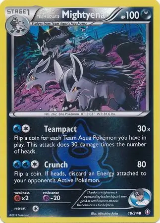 Double Crisis Team Aqua's Mightyena #18/34 reverse holo