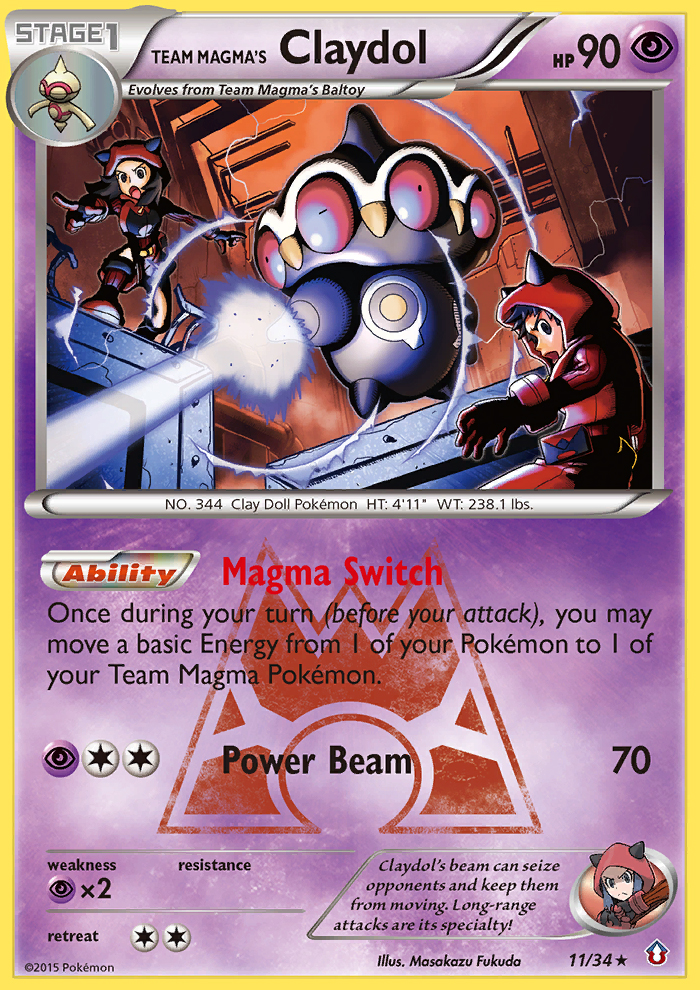 Double Crisis Team Magma's Holo Claydol #11/34