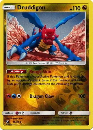 Dragon Majesty Druddigon #45/70 reverse holo