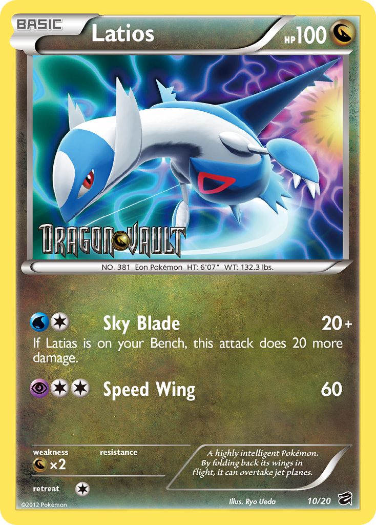 Dragon Vault Holo Latios #10 Stamped Promo