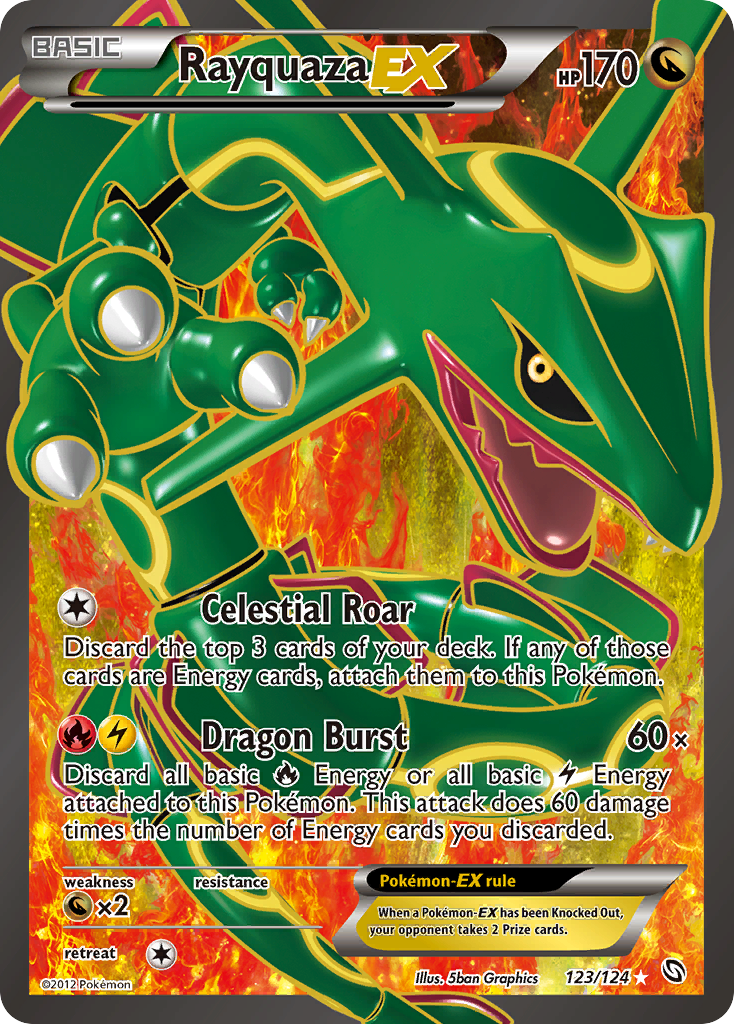 Dragons Exalted Rayquaza EX #123/124