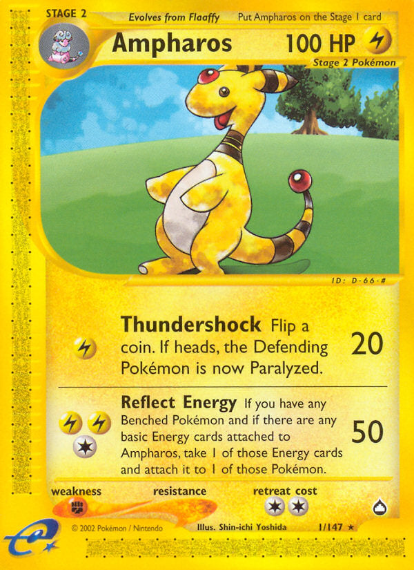 E-Series Aquapolis Ampharos #1/147