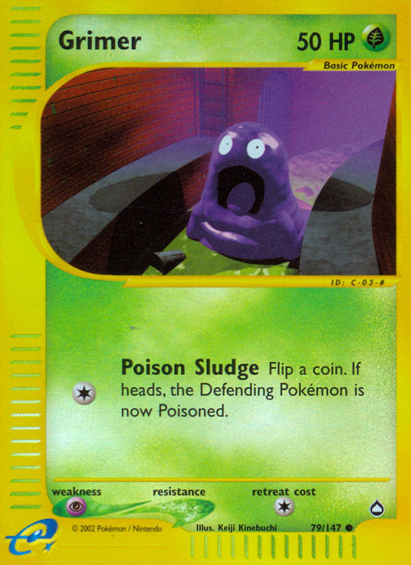 E-Series Aquapolis Grimer #79/147 reverse holo