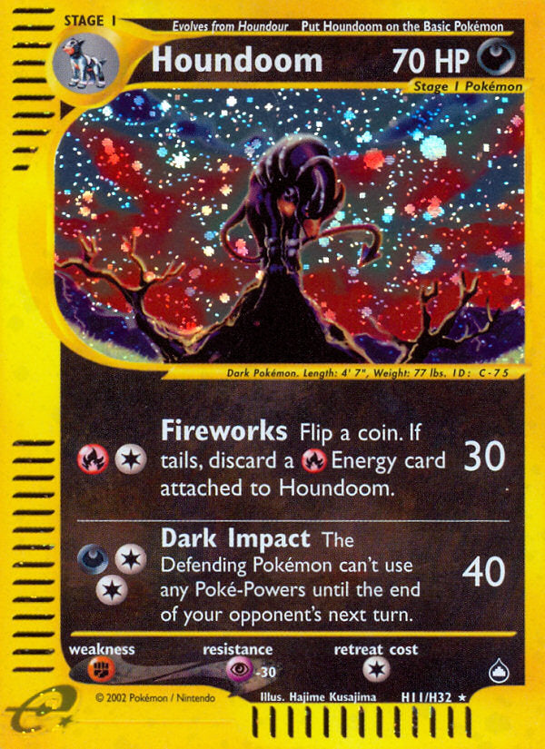 E-Series Aquapolis Holo Houndoom #H11/H32