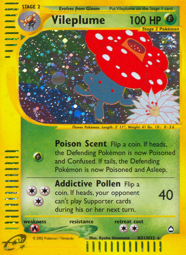 E-Series Aquapolis Holo Vileplume #H31/H32