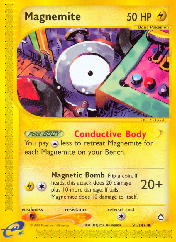 E-Series Aquapolis Magnemite #91/147