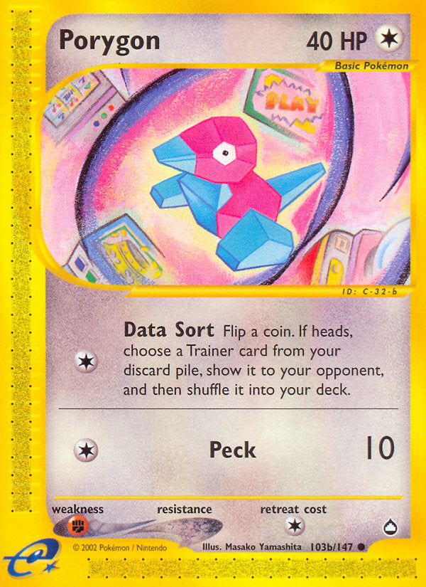 E-Series Aquapolis Porygon #103b/147