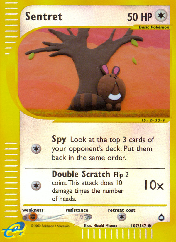 E-Series Aquapolis Sentret #107/147 reverse holo