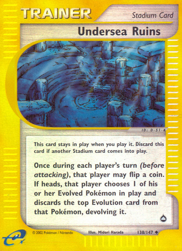 E-Series Aquapolis Undersea Ruins #138/147 reverse holo