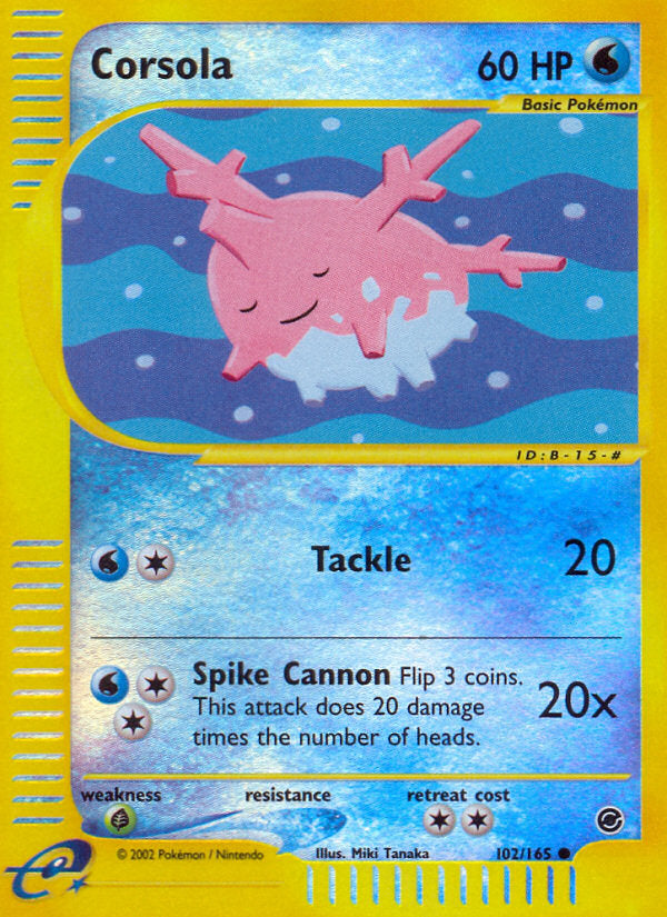 E-Series Expedition Corsola #102/165 reverse holo