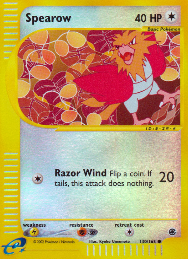 E-Series Expedition Spearow #130/165 reverse holo