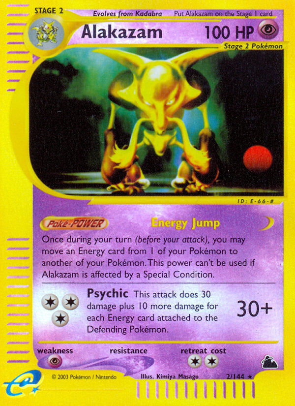 E-Series Skyridge Alakazam #2/144 reverse holo