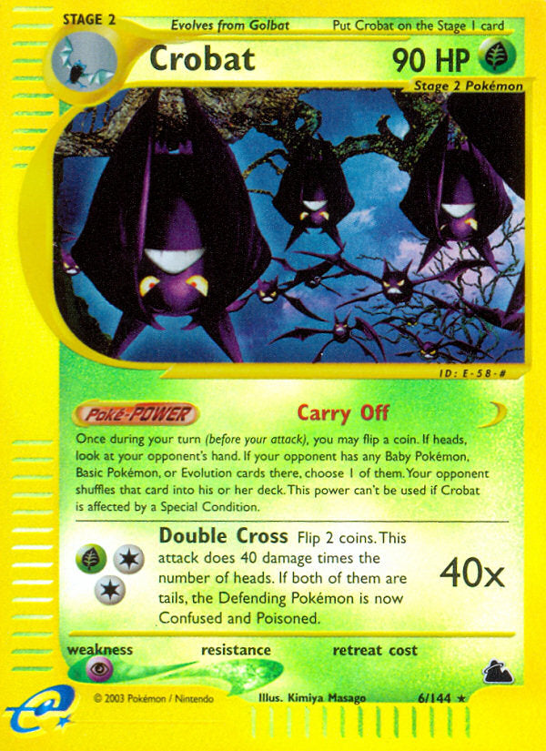 E-Series Skyridge Crobat #6/144 reverse holo