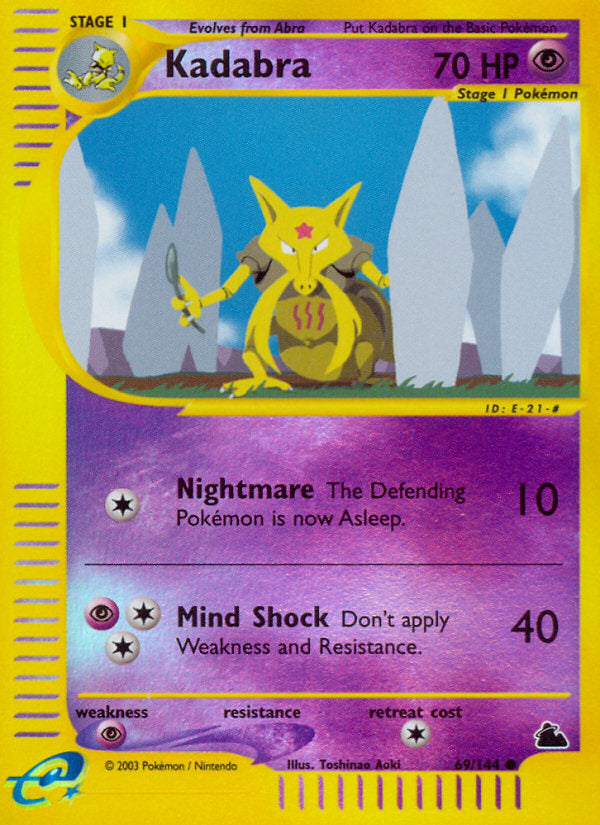 E-Series Skyridge Kadabra #69/144 reverse holo