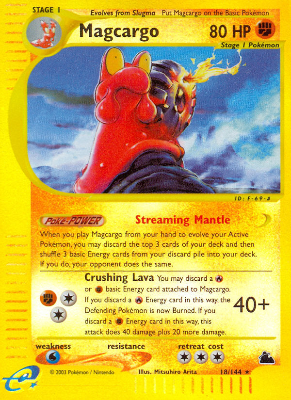 E-Series Skyridge Magcargo #18/144 reverse holo