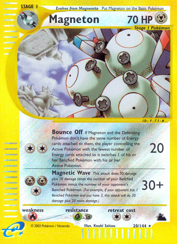 E-Series Skyridge Magneton #20/144 reverse holo