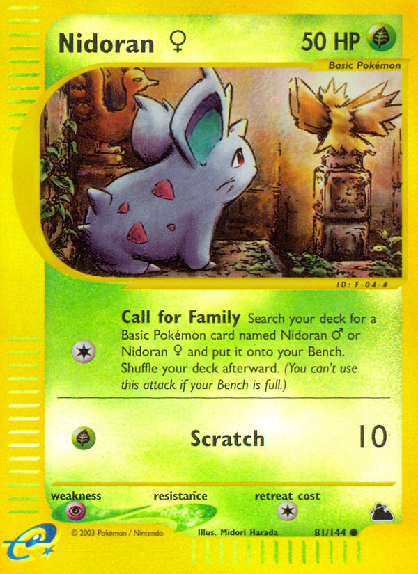 E-Series Skyridge Nidoran (f) #81/144 reverse holo