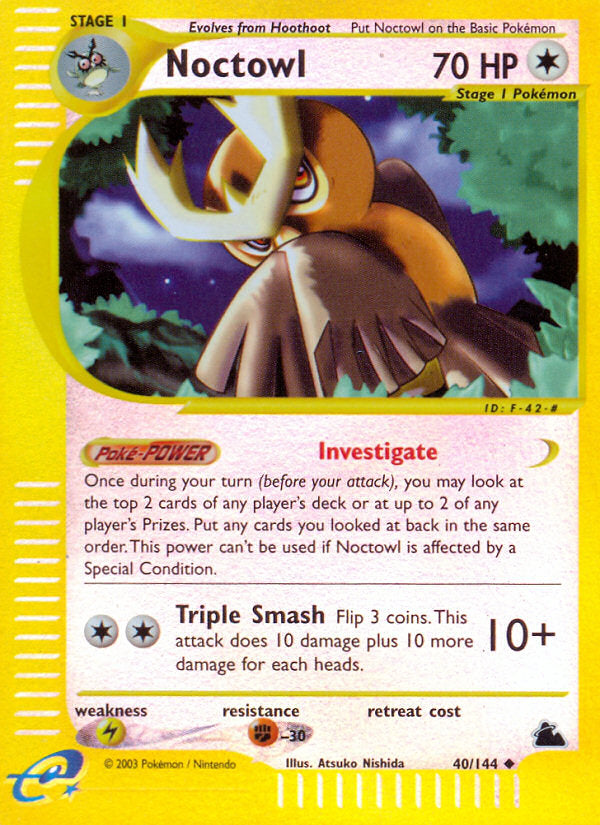 E-Series Skyridge Noctowl #40/144 reverse holo