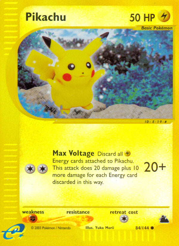 E-Series Skyridge Pikachu #84/144 reverse holo