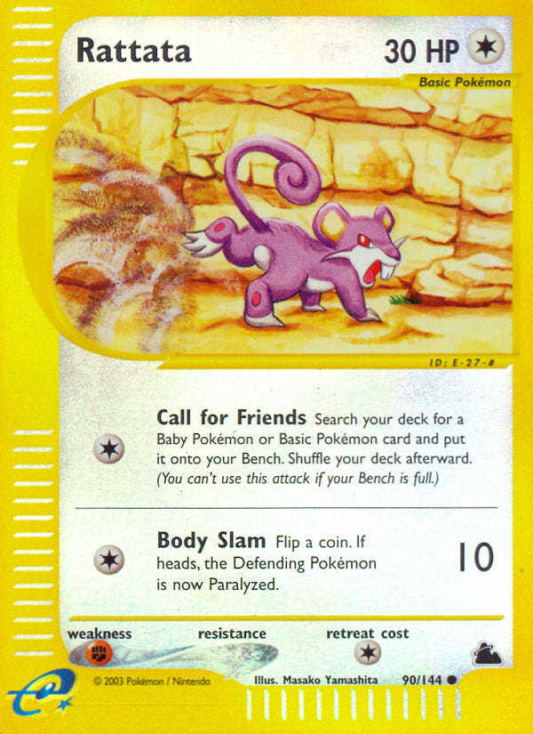 E-Series Skyridge Rattata #90/144 reverse holo