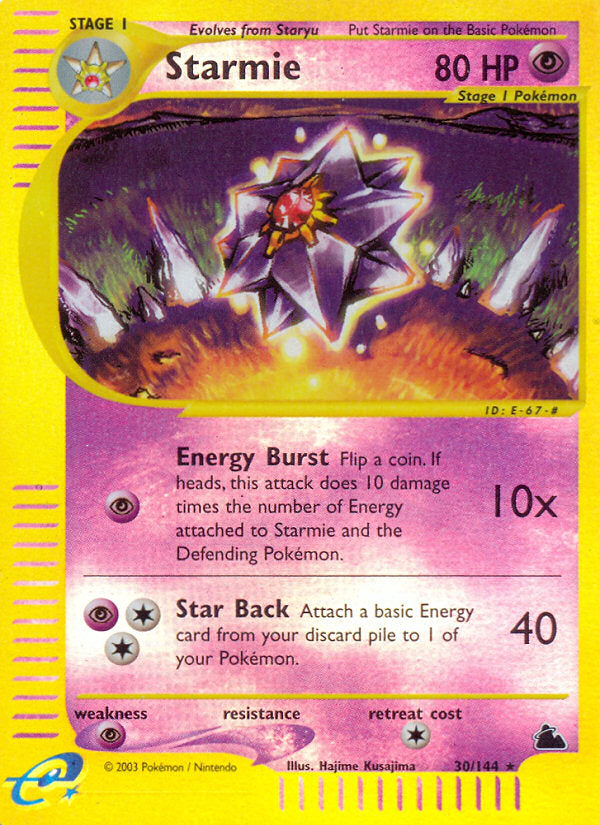 E-Series Skyridge Starmie #30/144 reverse holo