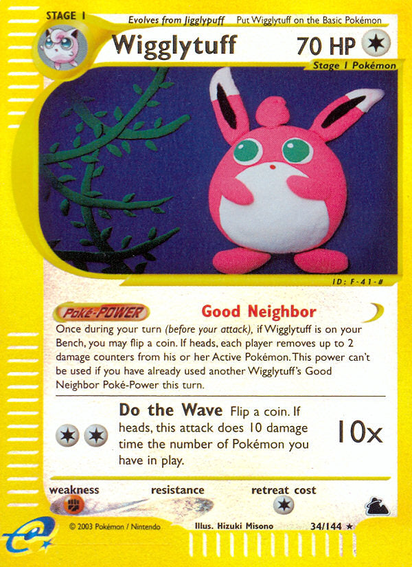 E-Series Skyridge Wigglytuff #34/144 reverse holo