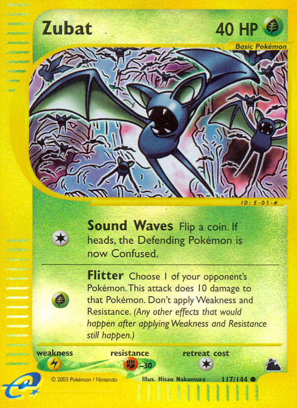 E-Series Skyridge Zubat #117/144 reverse holo
