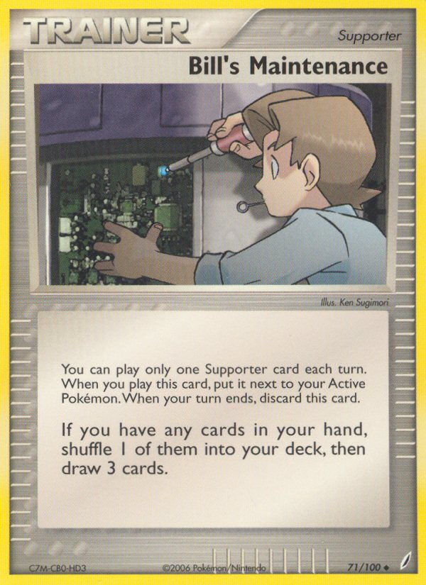 EX Crystal Guardians Bill's Maintenance #71/100