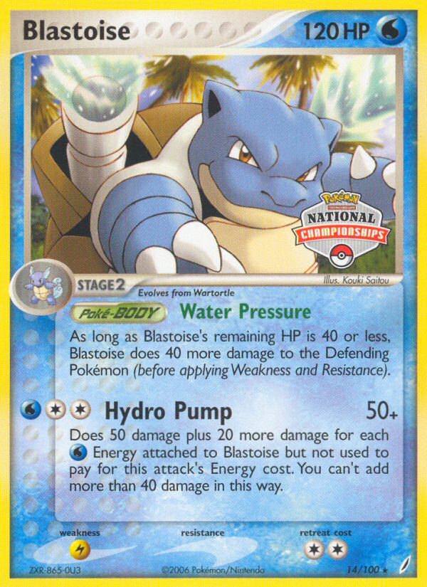 EX Crystal Guardians Blastoise #14 championships promo