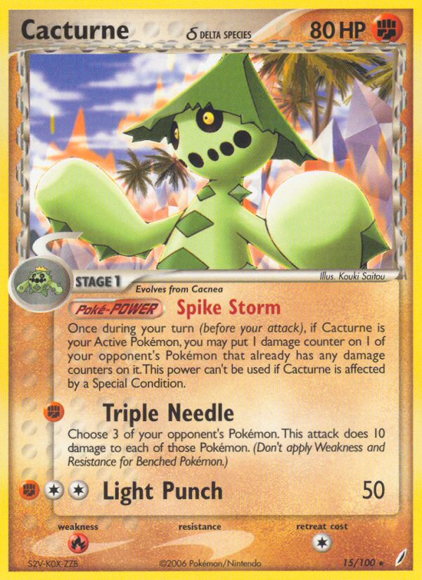 EX Crystal Guardians Cacturne #15