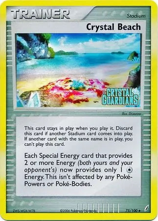 EX Crystal Guardians Crystal Beach #75/100 reverse holo