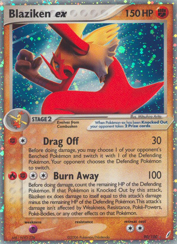 EX Crystal Guardians Holo Blaziken ex #90/100