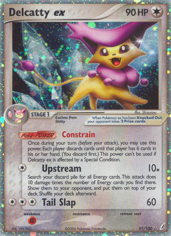 EX Crystal Guardians Holo Delcatty ex #91/100
