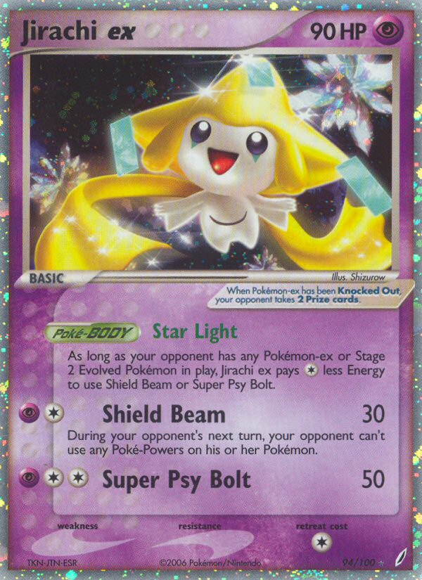 EX Crystal Guardians Holo Jirachi ex #94/100
