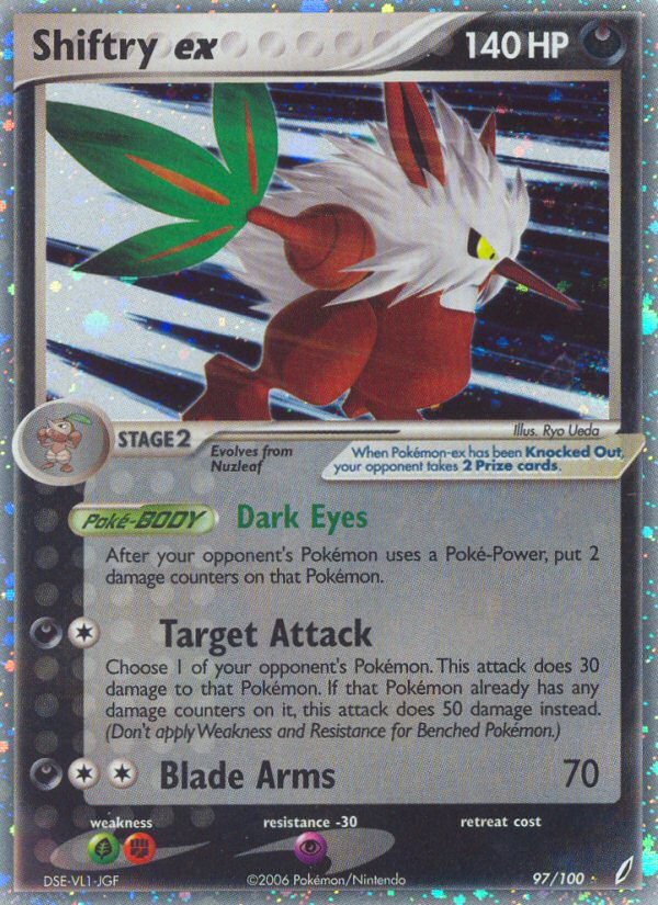 EX Crystal Guardians Holo Shiftry ex #97/100