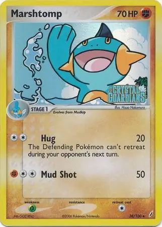 EX Crystal Guardians Marshtomp #38/100 reverse holo