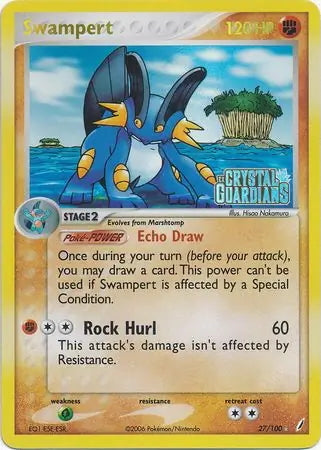 EX Crystal Guardians Swampert #27/100 reverse holo